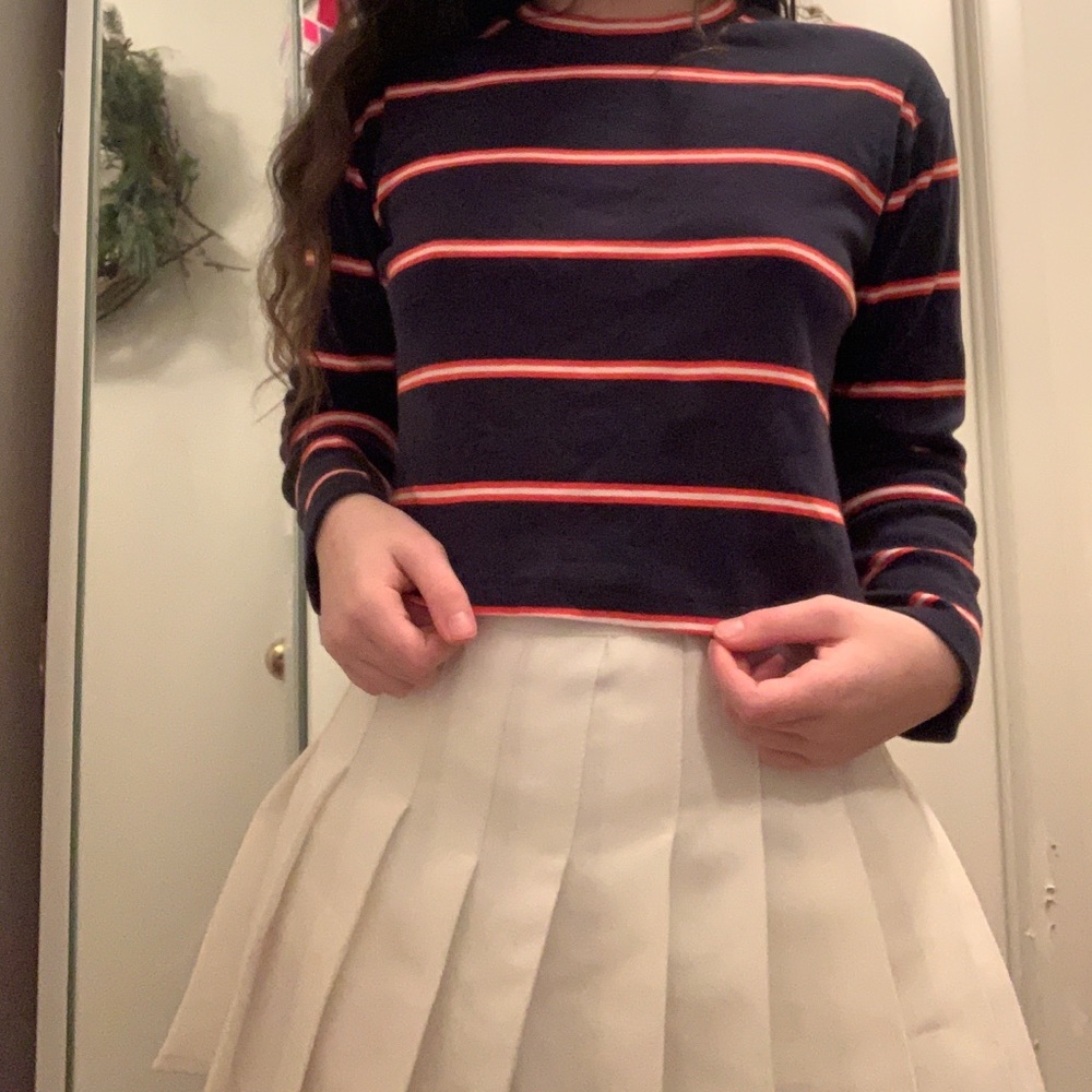 long sleeve stripe top